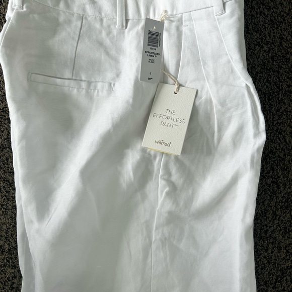 Aritzia Wilfred  Effortless Linen Shorts 7” White - Picture 4 of 5